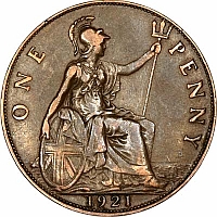 1921 penny reverse